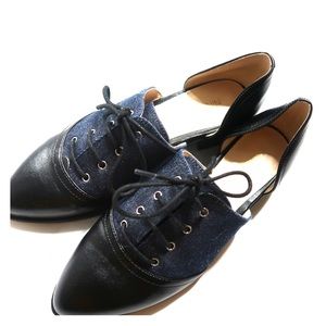 Nine West Denim Leather Flat